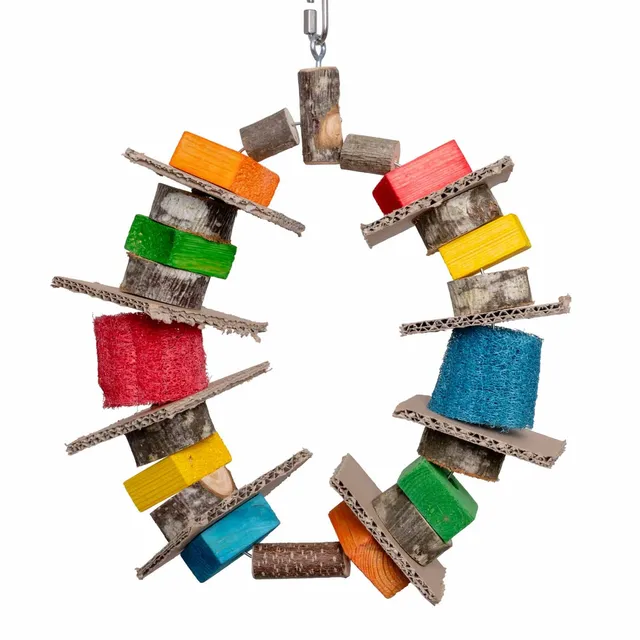 rico-s-futterkiste-schredder-ring-papageienspielzeug-30-cm image 1