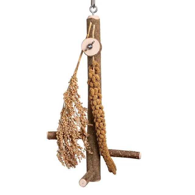 rico-s-futterkiste-hirsehalter-naturast-mit-sitzstangen-f-r-sittiche image 1