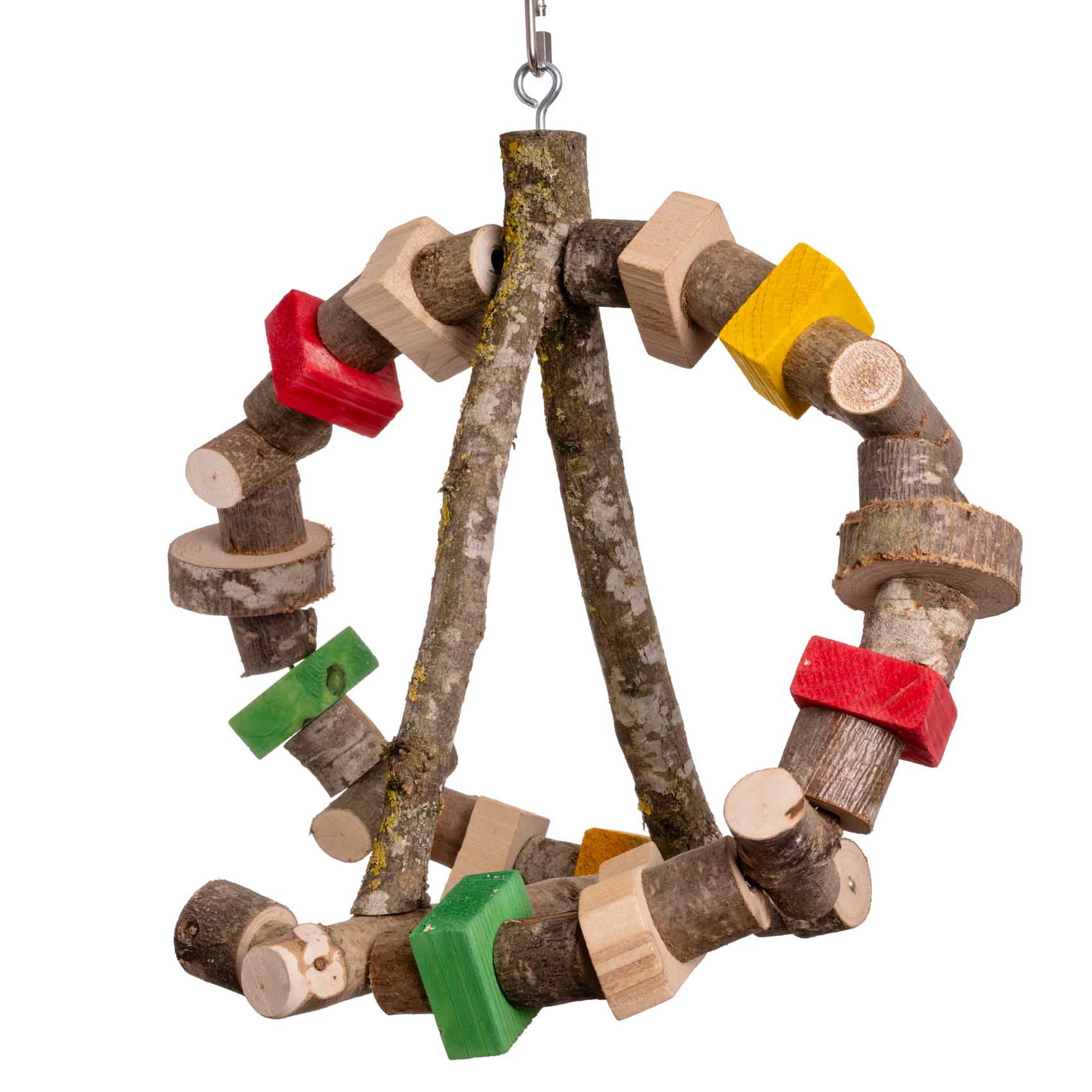 rico-s-futterkiste-welle-papageien-schaukel-naturholz-54-cm image 2