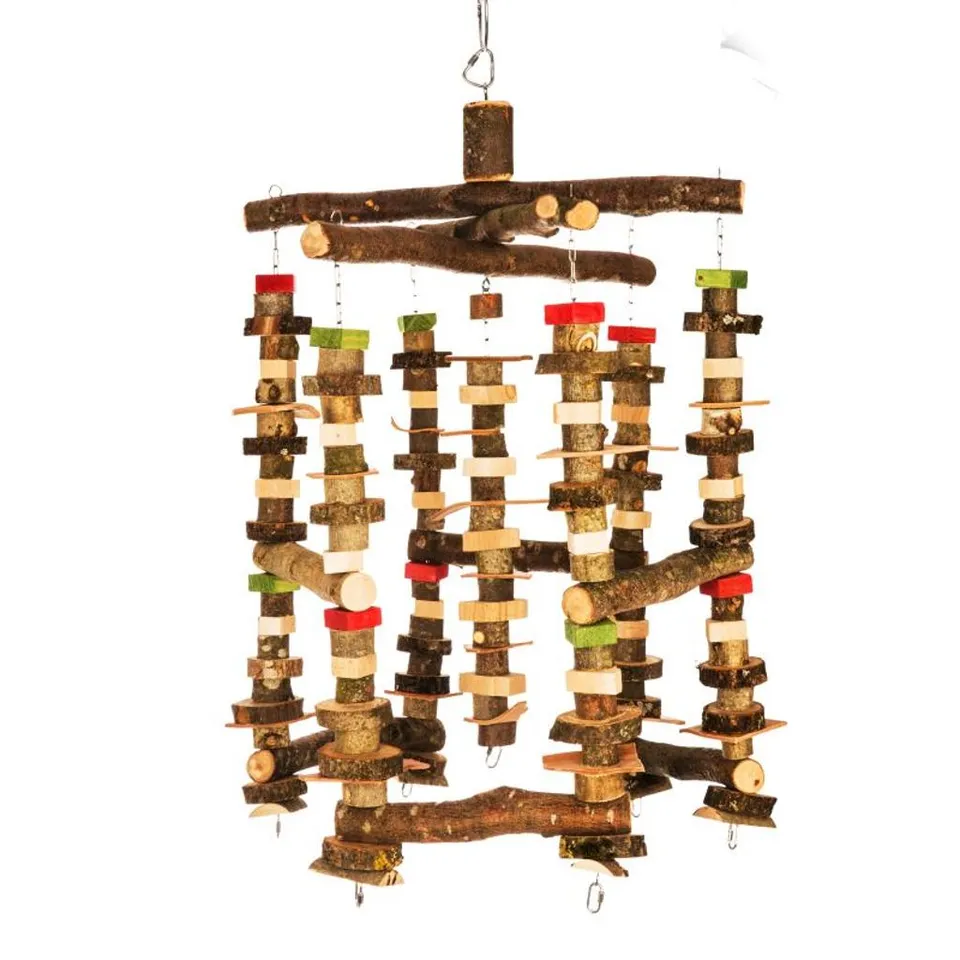 rico-s-futterkiste-mg1230-karussell-gigant-papageienspielzeug-holz-leder image 1