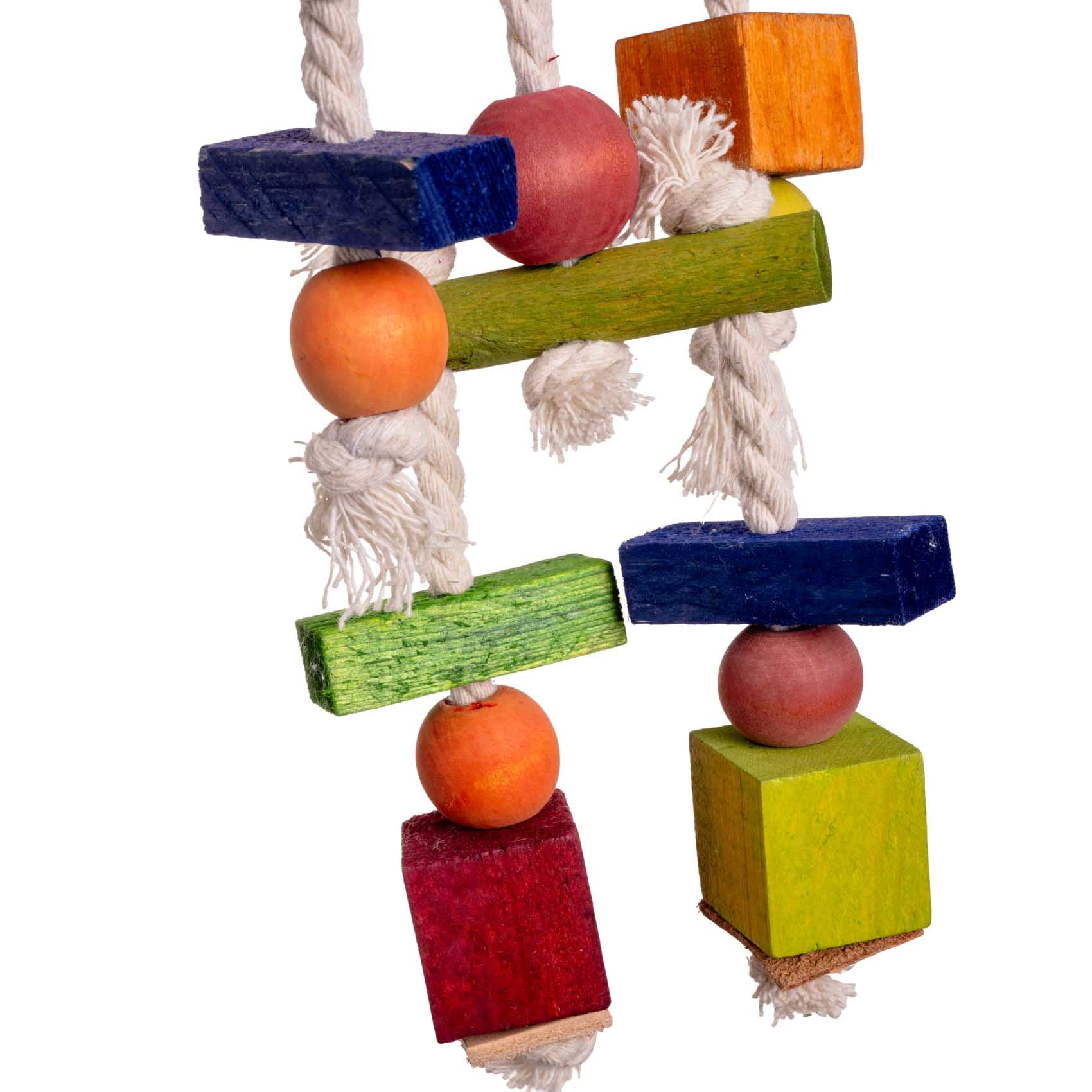 buntes-holzspielzeug-am-tau-sittichspielzeug-24-cm image 2