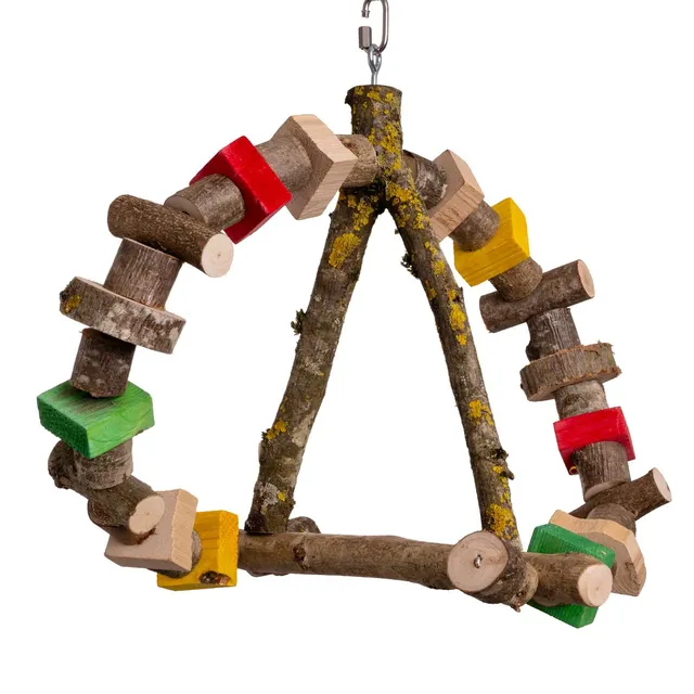 rico-s-futterkiste-welle-papageien-schaukel-naturholz-54-cm image 1