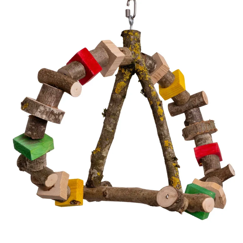 rico-s-futterkiste-welle-papageien-schaukel-naturholz-54-cm image 1