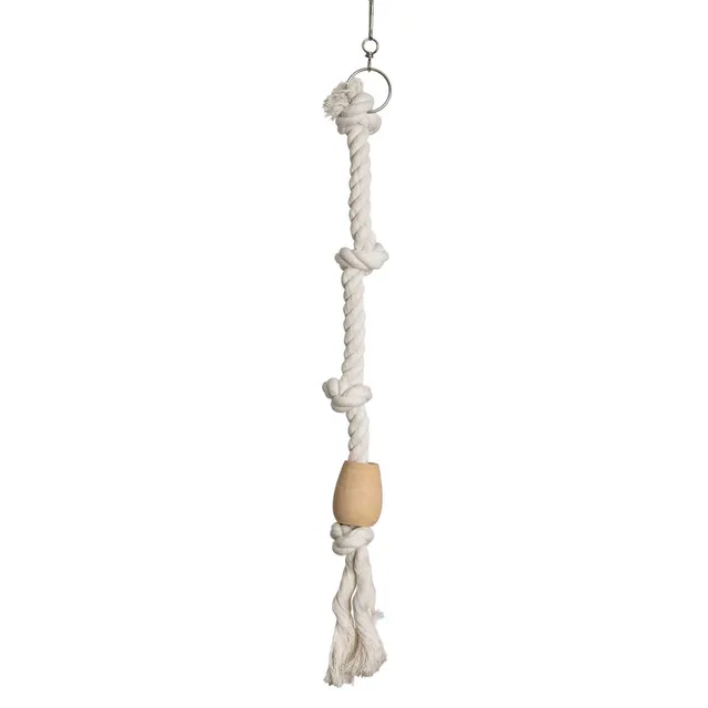 nobby-baumwoll-kletterseil-holzkugel-papageienspielzeug-3cm image 1