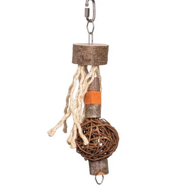 rico-s-futterkiste-sisalderwisch-papageienspielzeug-holz-sisal-28-cm image 1