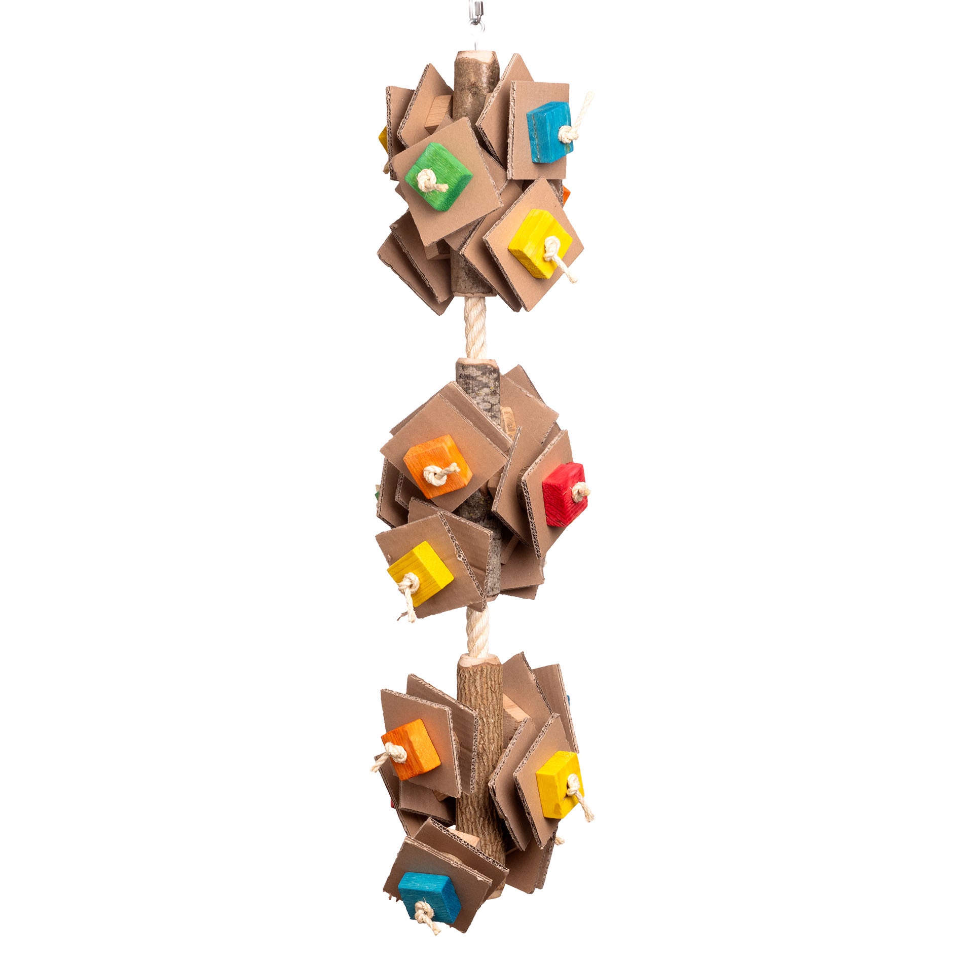 rico-s-futterkiste-wackel-schredder-papageienspielzeug-95cm-holz image 1