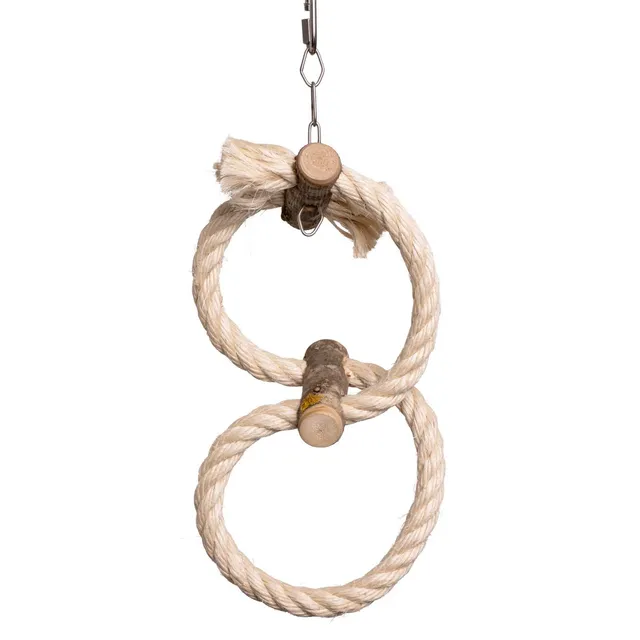 rico-s-futterkiste-doppel-sisalring-schaukel-mini-10-cm image 1