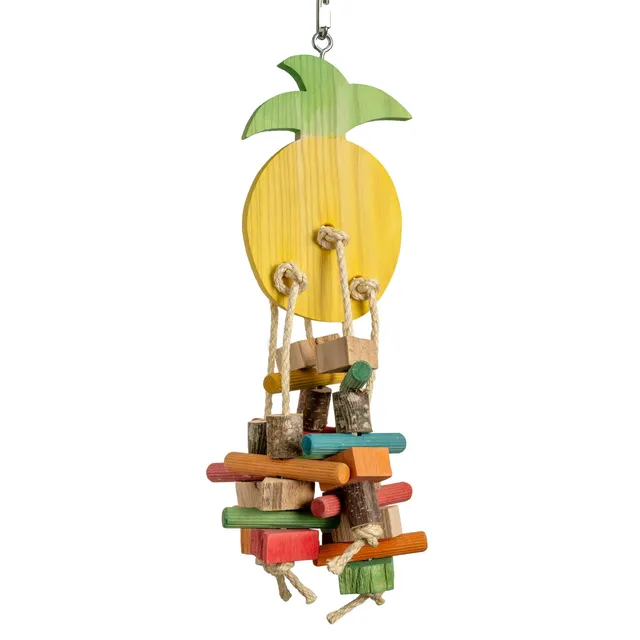 rico-s-futterkiste-knabber-ananas-medium-papageienspielzeug-45-cm image 1