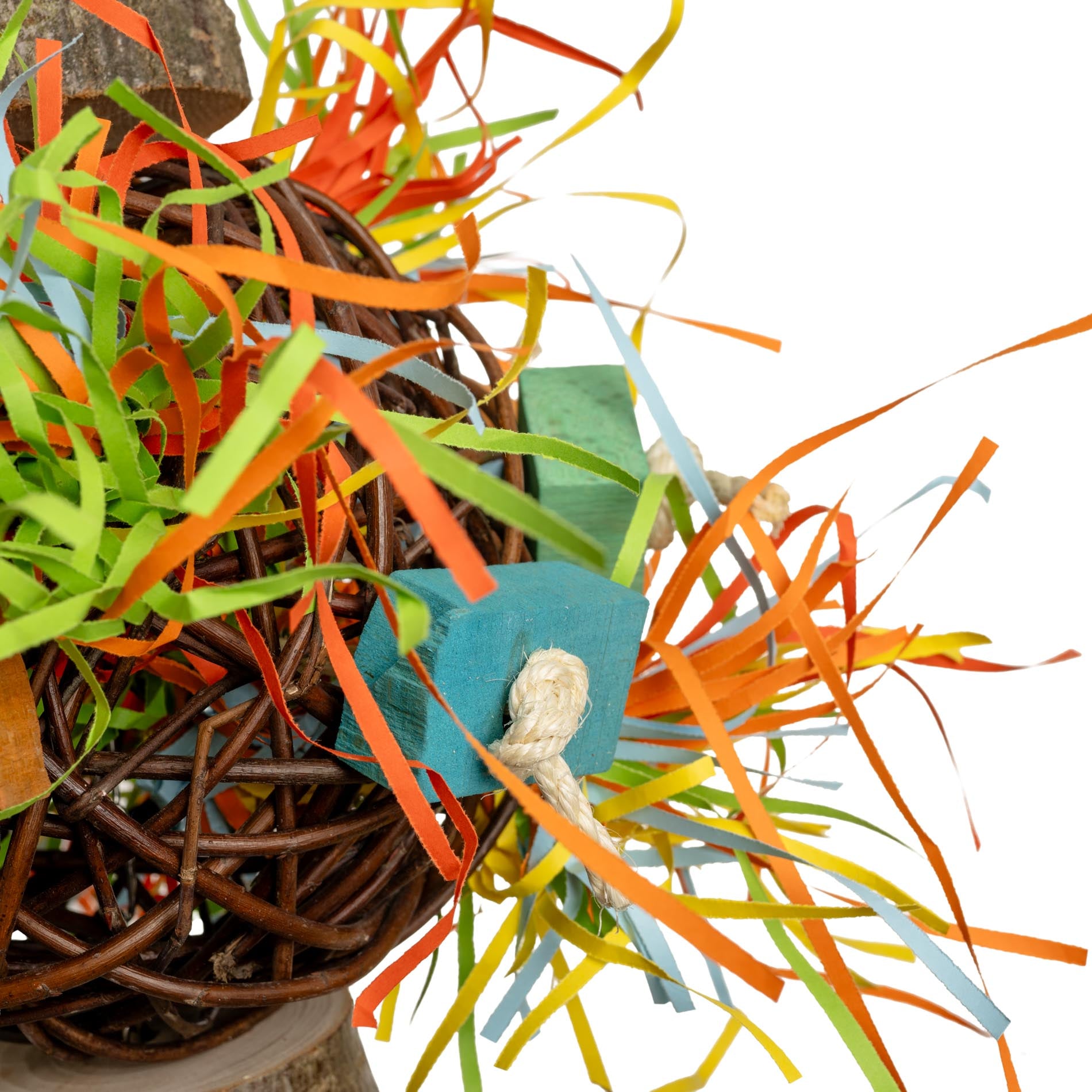rico-s-futterkiste-jumbo-weidenkugel-papageienspielzeug-25-cm image 2