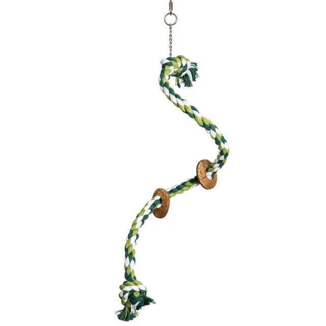 rico-s-futterkiste-tau-sitzspirale-papageienspielzeug-50-cm-baumwolle image 1