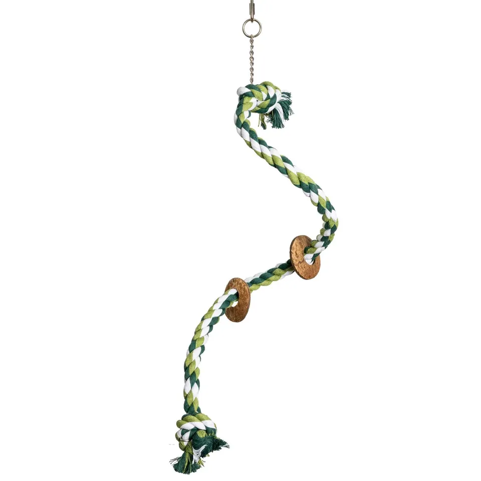rico-s-futterkiste-tau-sitzspirale-papageienspielzeug-50-cm-baumwolle image 1