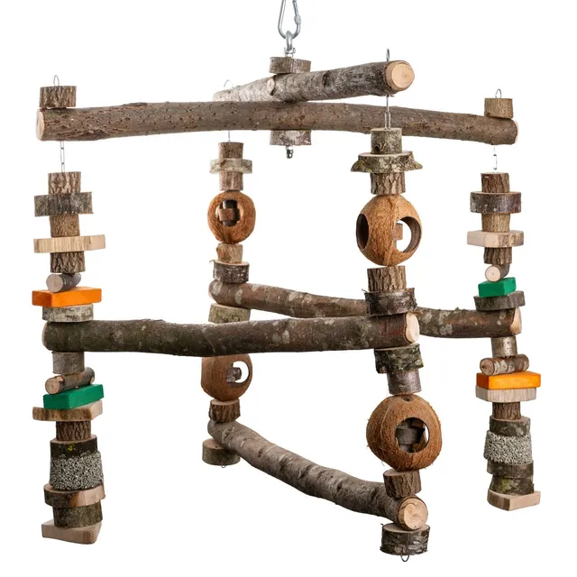 rico-s-futterkiste-ara-jumbo-schaukel-papageienfreisitz-80-cm-xxl image 1