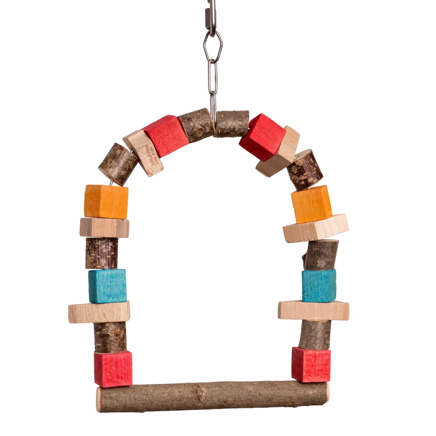 rico-s-futterkiste-bogenschaukel-f-r-sittiche-naturholz-schaukel-22cm image 1