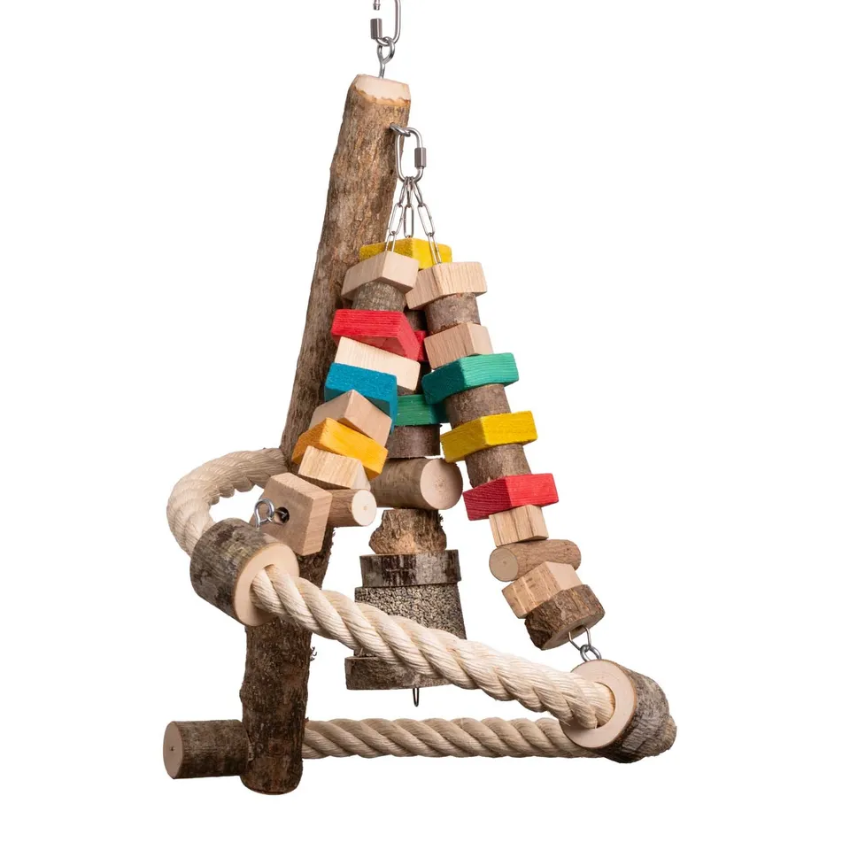 rico-s-futterkiste-schaukel-pyramide-papageienschaukel-sisal-65cm image 1