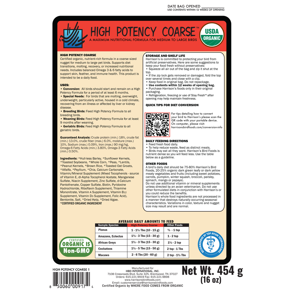 harrison-high-potency-coarse-papageienfutter-bio-grob image 3