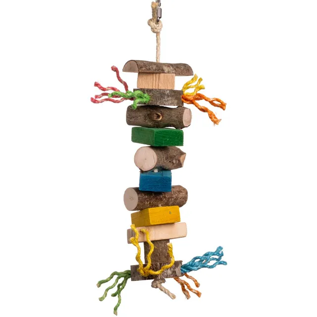 rico-s-futterkiste-knabberkreisel-papageienspielzeug-sisal-holz image 1