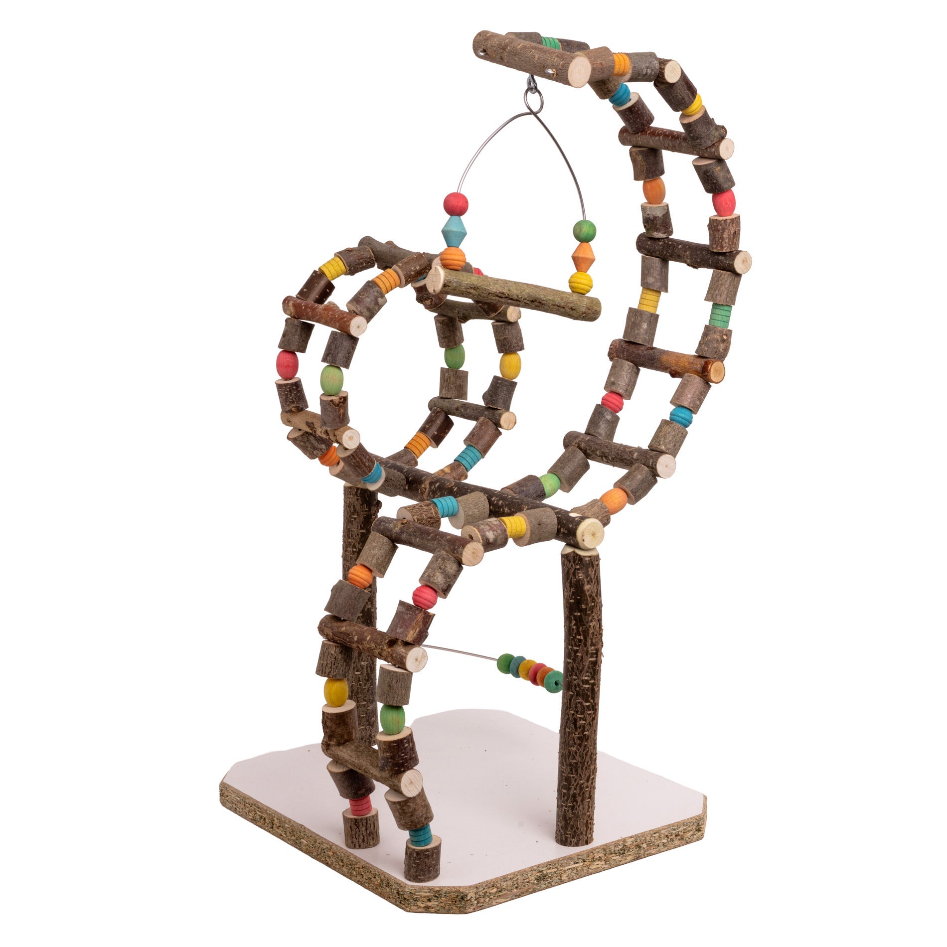 rico-s-futterkiste-sittich-spielplatz-rondo-vogelspielzeug-holz image 1