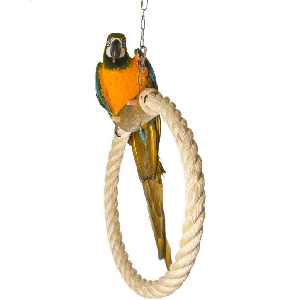 rico-s-futterkiste-sisalring-schaukel-40cm-papageienschaukel image 2