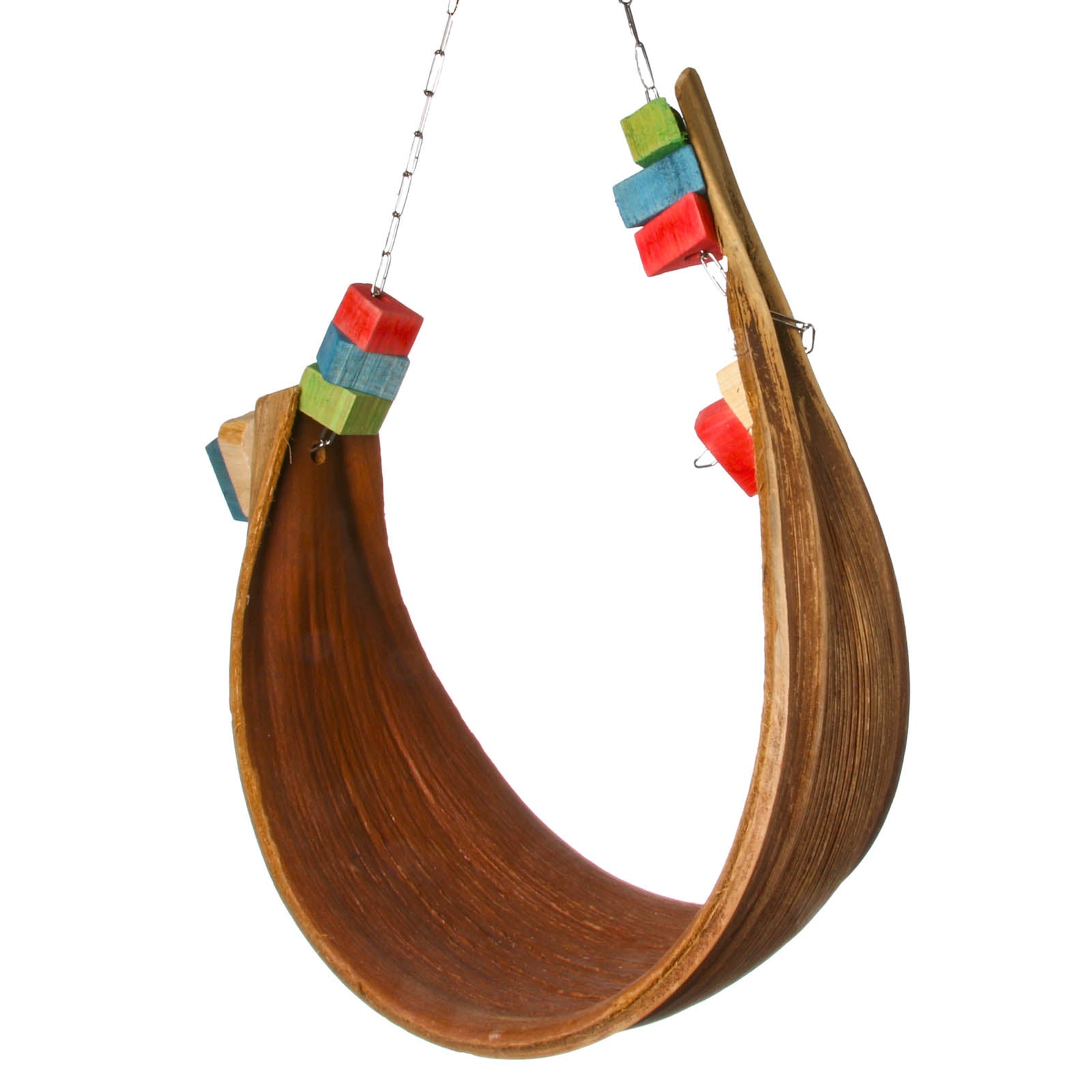 rico-s-futterkiste-palmblatt-schaukel-gro-papageienspielzeug-natur image 2