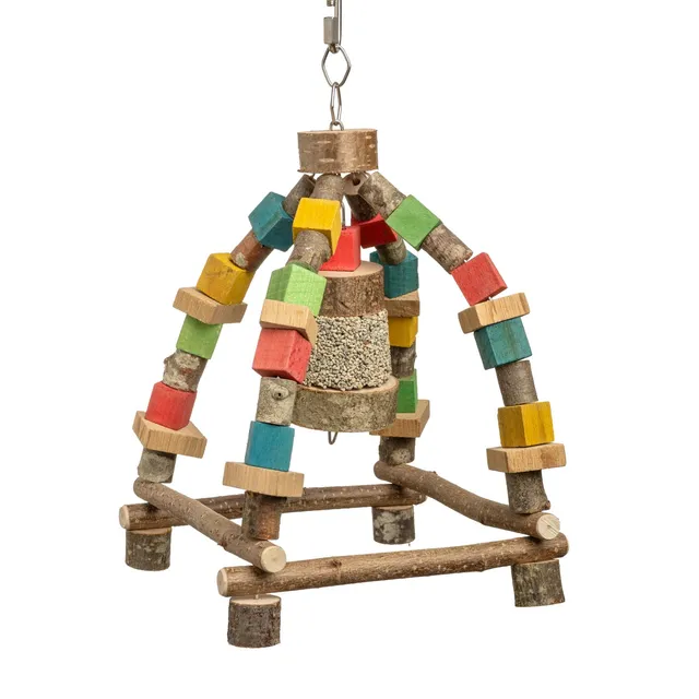 rico-s-futterkiste-play-cage-spieltempel-sittiche-mit-mineralstein image 1