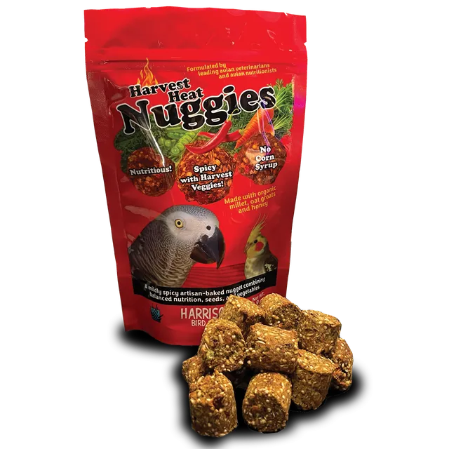 harrison-pellets-harvest-heat-nuggies-papageien-snack-bio-mild-w-rzig image 1