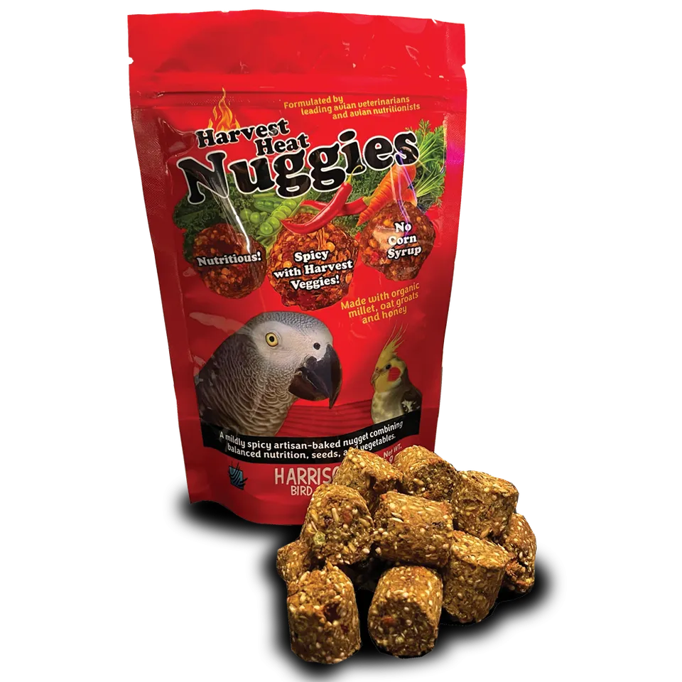harrison-pellets-harvest-heat-nuggies-papageien-snack-bio-mild-w-rzig image 1