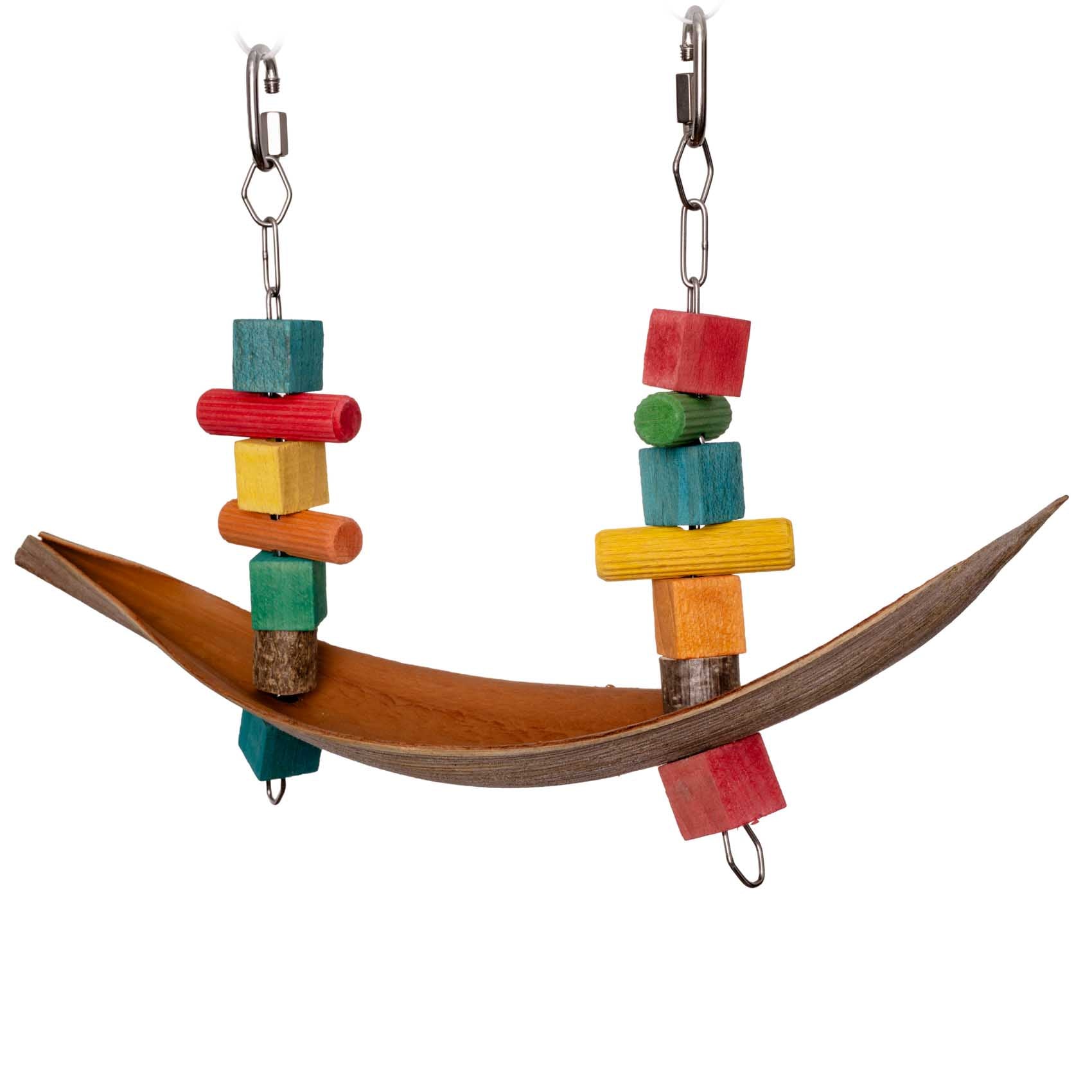rico-s-futterkiste-sittichschaukel-h-ngematte-cocosblatt-30cm image 2