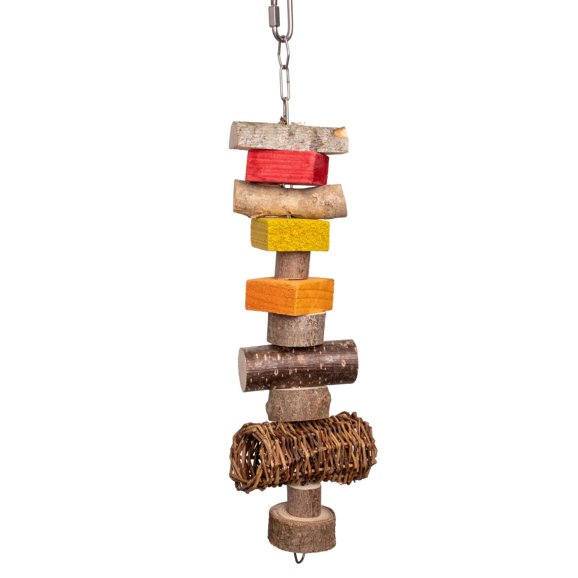 rico-s-futterkiste-spielkette-weidenrolle-papageienspielzeug-40cm image 1