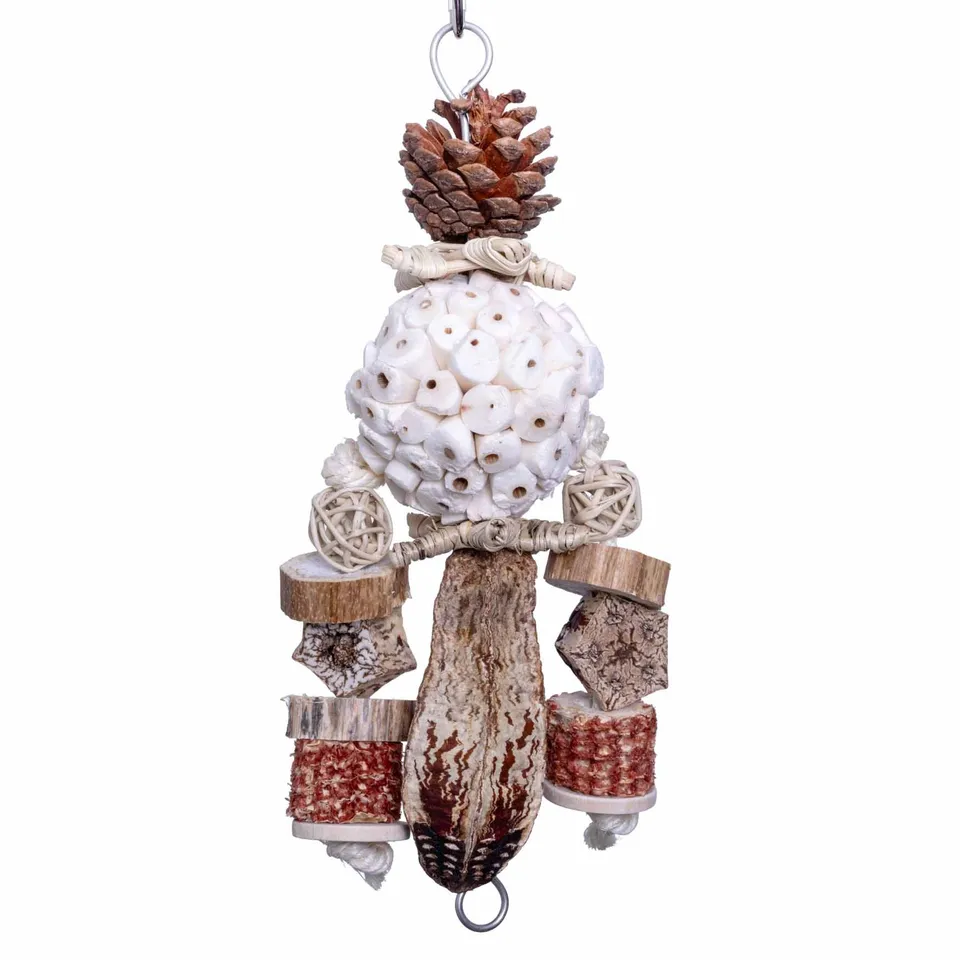 rico-s-futterkiste-forest-puppet-sittichspielzeug-natur-30-cm image 1