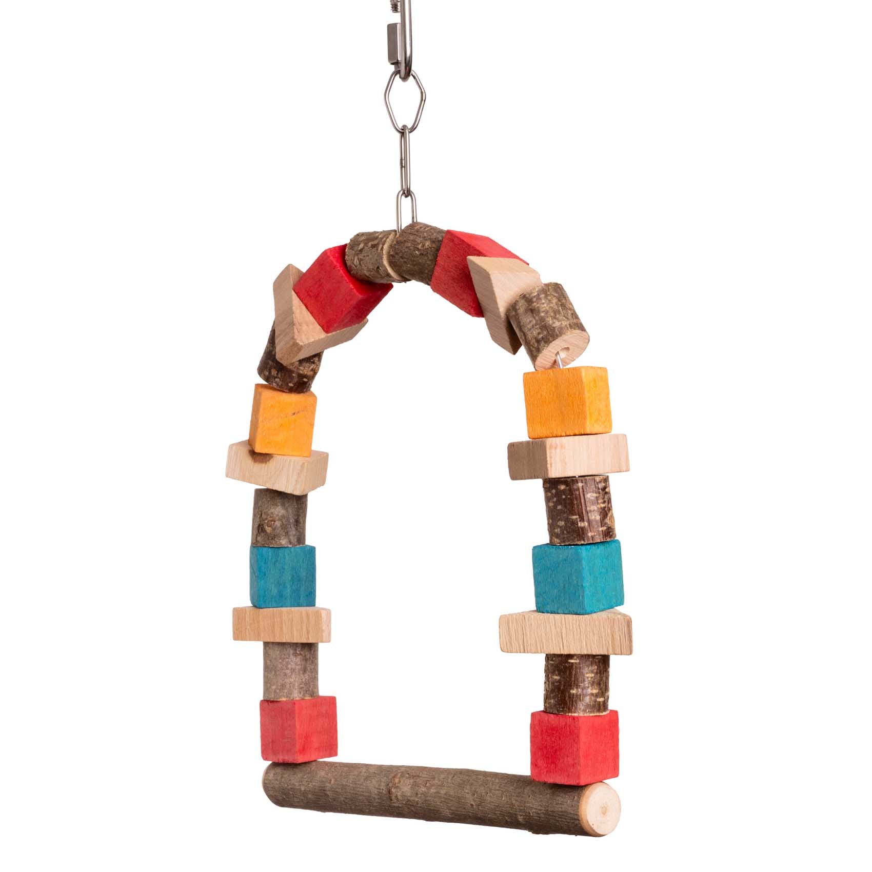 rico-s-futterkiste-bogenschaukel-f-r-sittiche-naturholz-schaukel-22cm image 2