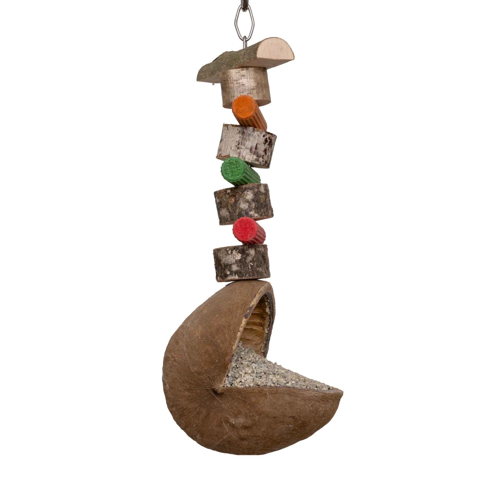 rico-s-futterkiste-buddhanuss-mit-mineralstein-papageienspielzeug-35-cm image 3