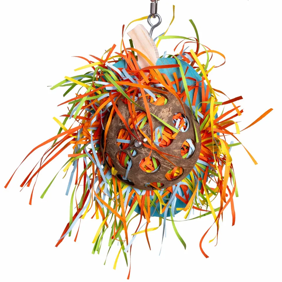 rico-s-futterkiste-knabber-pflaume-papageienspielzeug-hartholz image 1