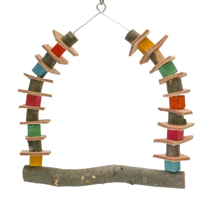 rico-s-futterkiste-papageienschaukel-mit-lederst-cken-schaukel-30-cm image 1