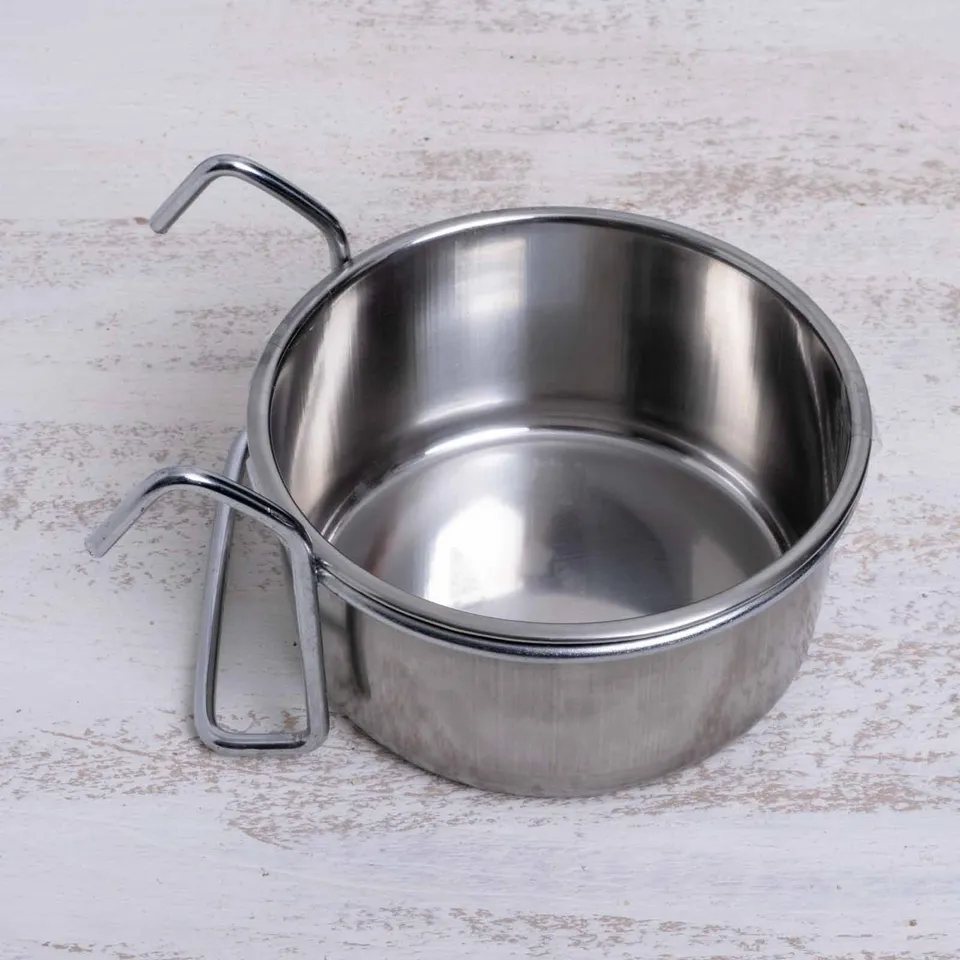 rico-s-futterkiste-volierenzubeh-r-edelstahlnapf-9cm-300ml-rostfrei image 1