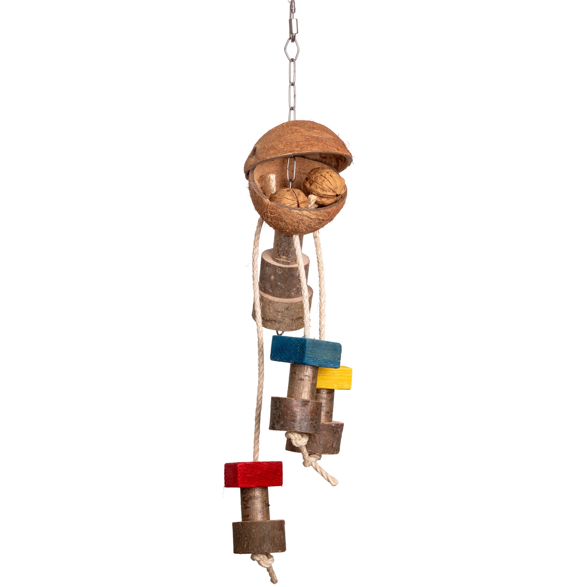 kokosnuss-futterversteck-papageien-intelligenzspielzeug-60cm image 4
