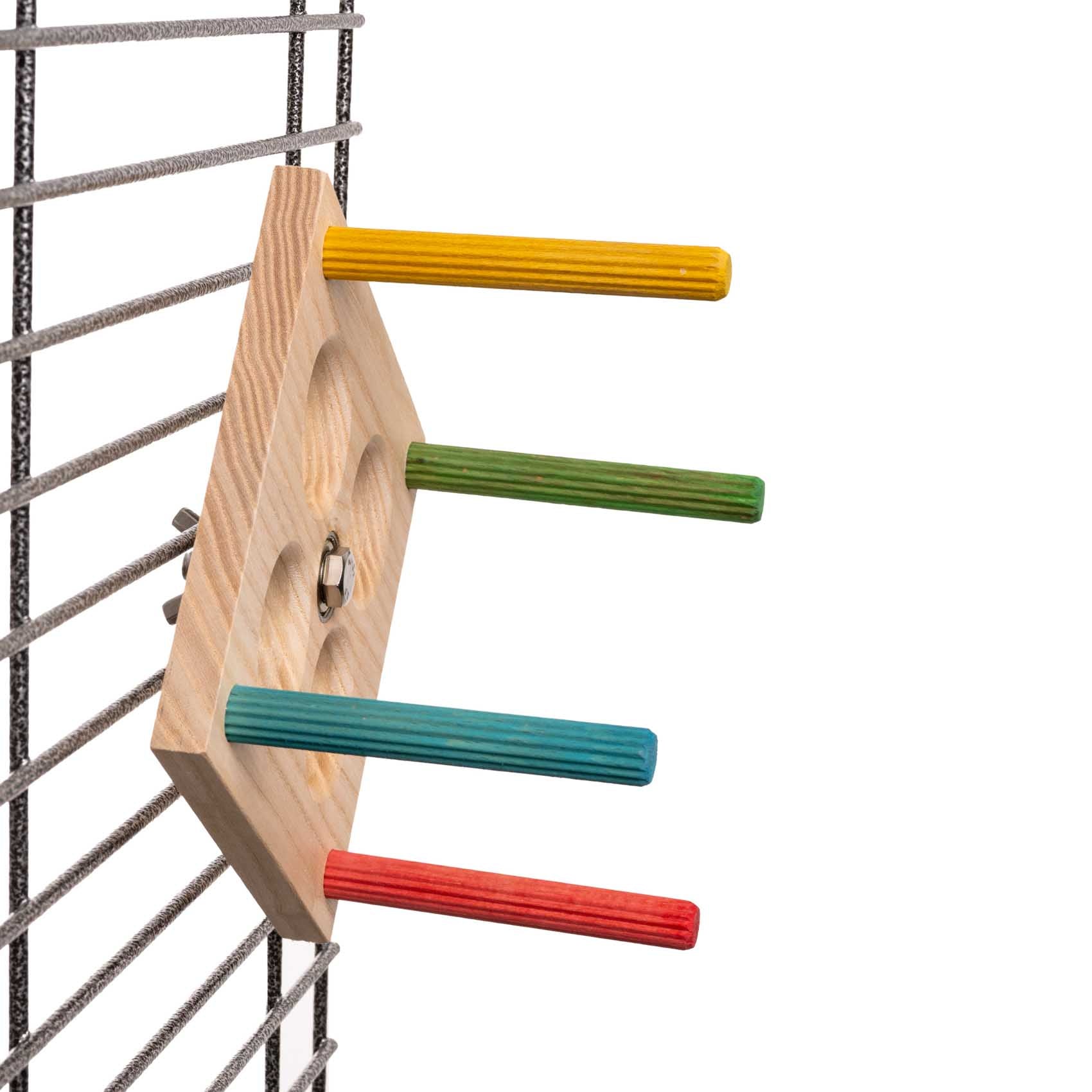 sittich-karussell-hartholz-vogelspielzeug-mit-kugellager image 2