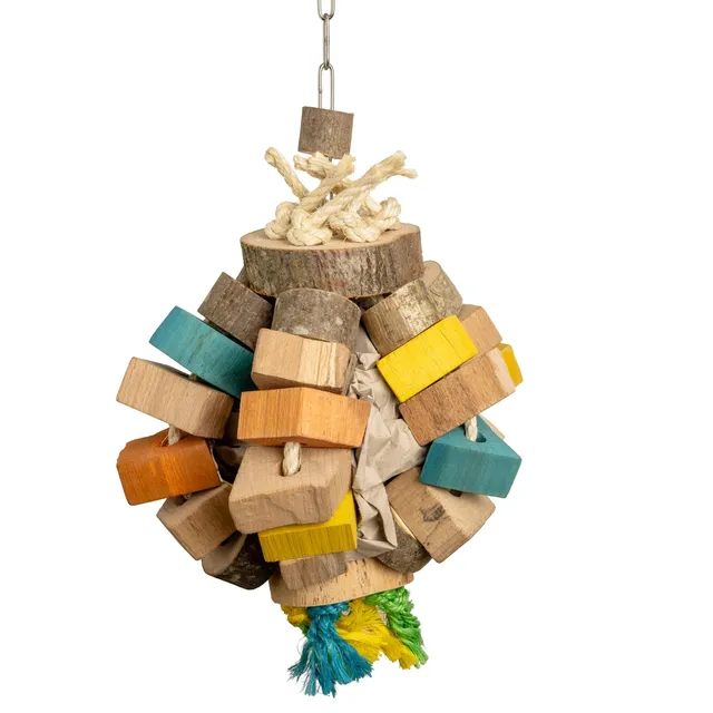 rico-s-futterkiste-schredderkugel-papageienspielzeug-sisal-45-cm image 1