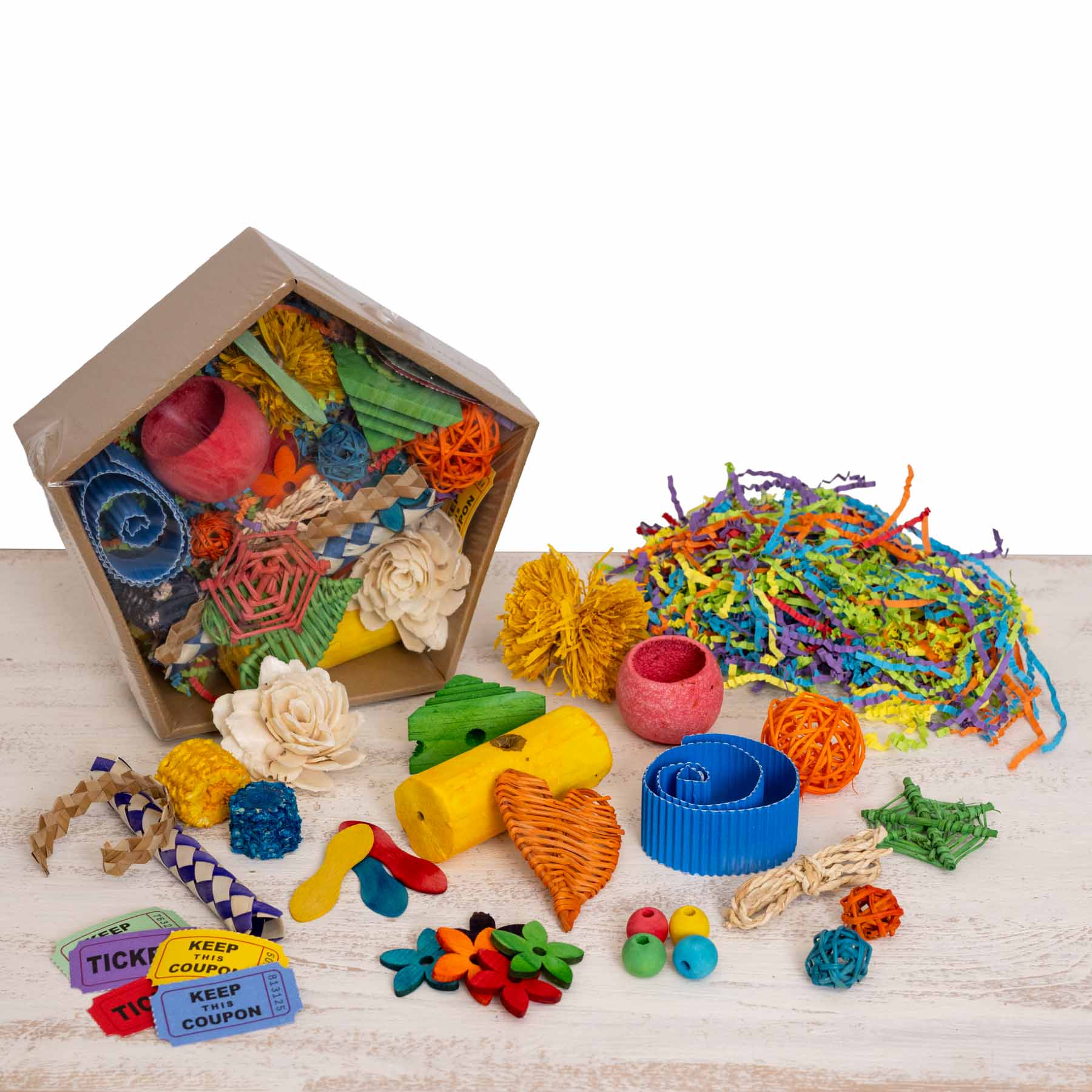 rico-s-futterkiste-diy-toy-gift-box-vogelspielzeug-korb image 1