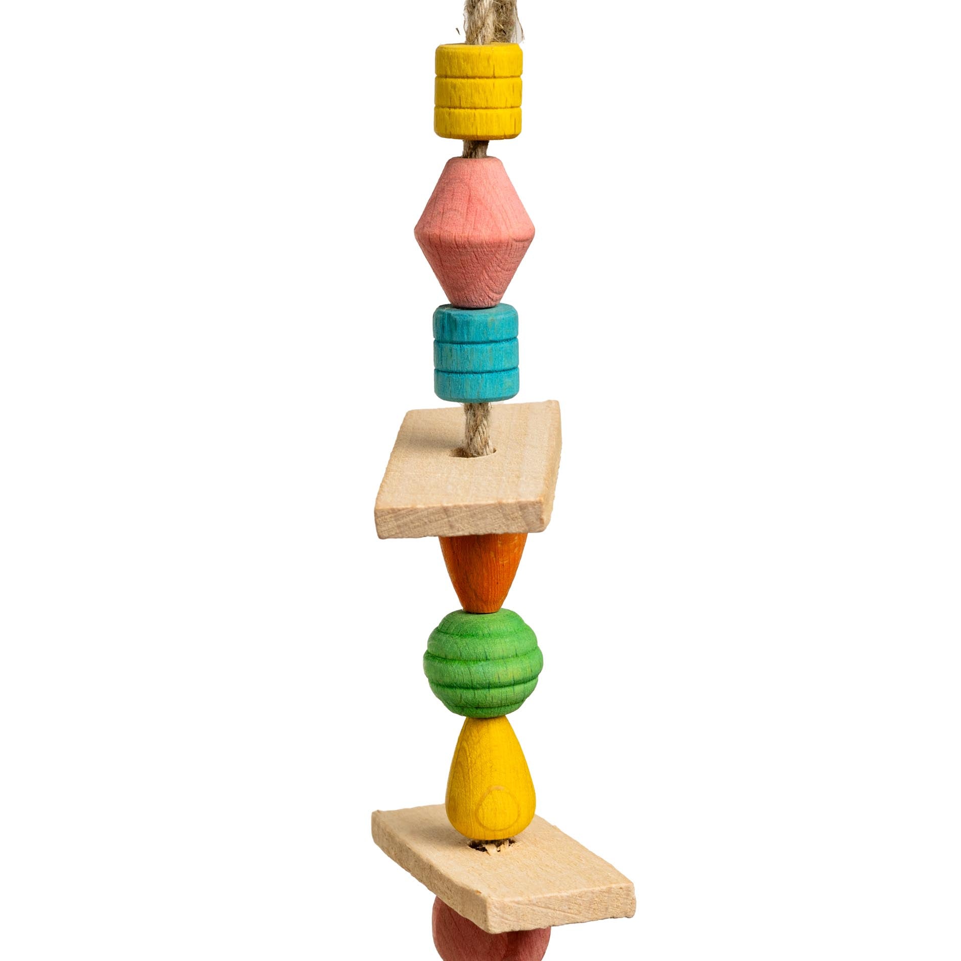 rico-s-futterkiste-hanfseil-mit-bunten-perlen-sittichspielzeug-23-cm image 2