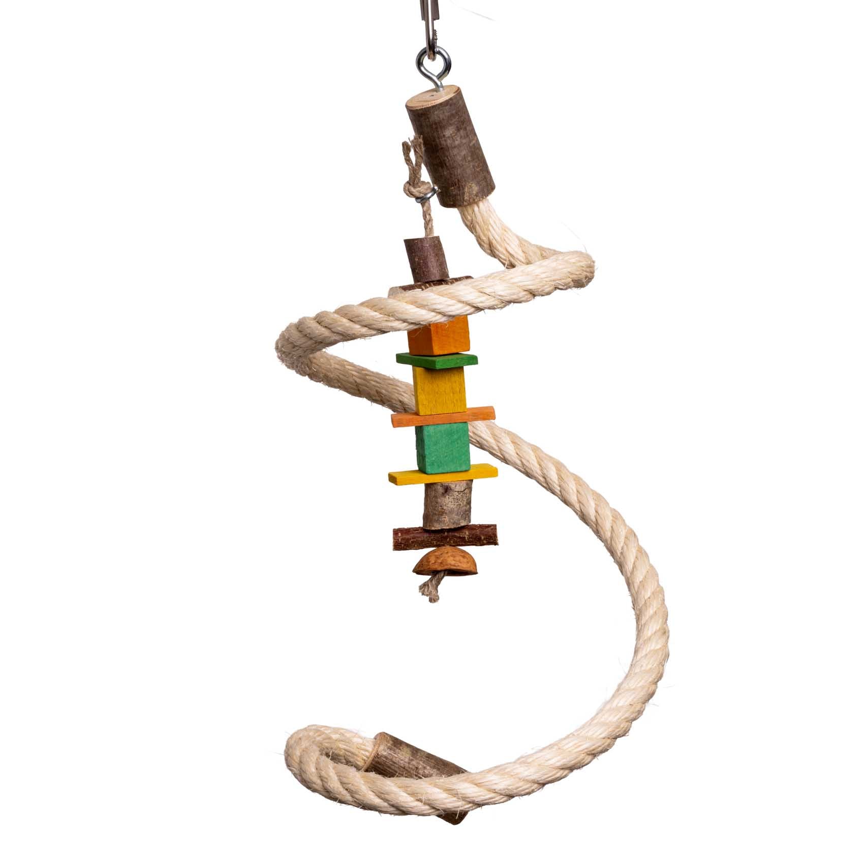 rico-s-futterkiste-sittich-kletterspirale-sittichspielzeug-sisal image 1