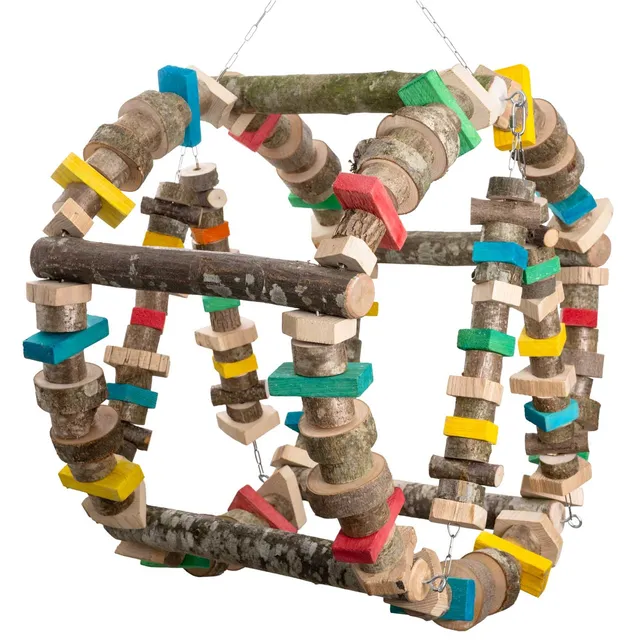 rico-s-futterkiste-schaukelrad-xxl-papageienspielzeug-aras-70-cm image 1